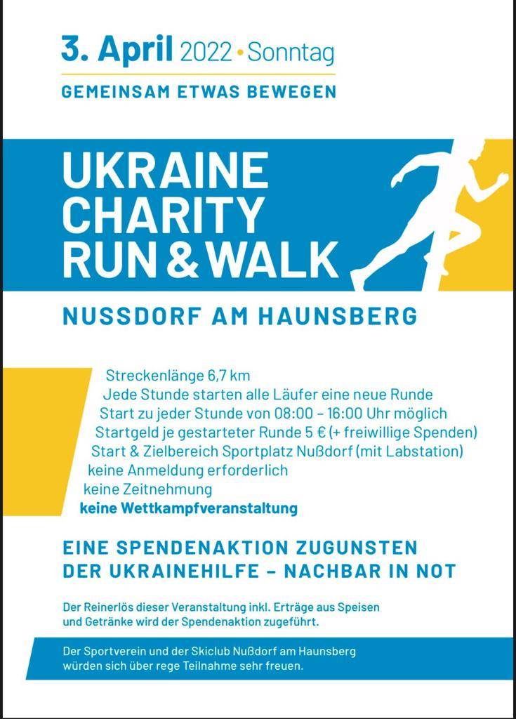 UKRAINE CHARITY RUN & WALK